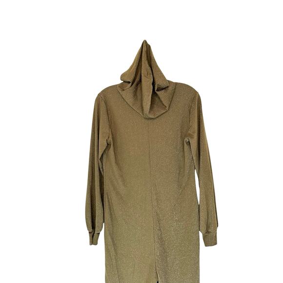 NWT Savage X Fenty Olive Metallic Sparkly Sleep & Shine Hooded One Piece Size M - Picture 8 of 13